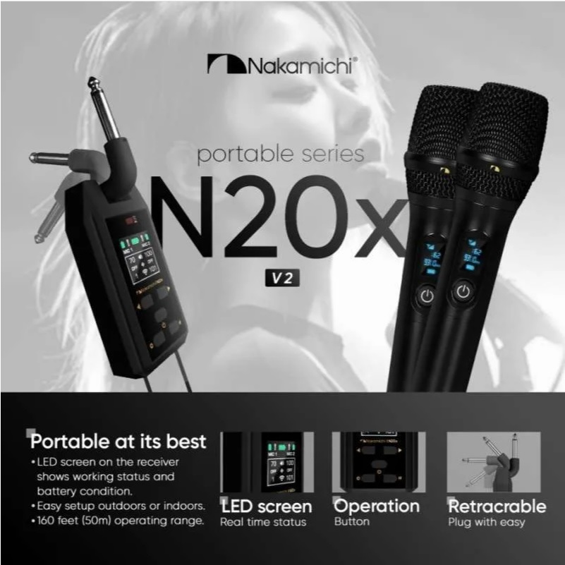 Nakamichi N20X V2 Microphone Wireless System