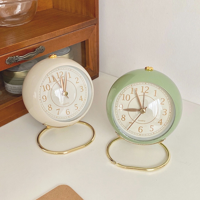 Mantap - Jam Weker Meja Belajar Alarm Aesthetic Retro Style Elegant Vintage / Jam Weker Alarm / Desk