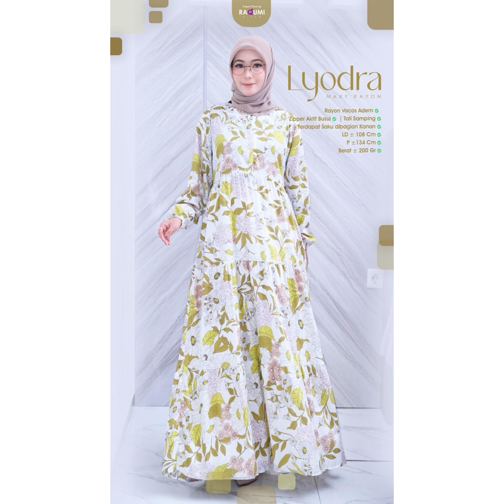 Gamis Rayon//CLAUDY MAXY RAYON// LYODRA MAXY RAYON//SINARENGAN MAXY//ORI BY RAQUMI HIJAB