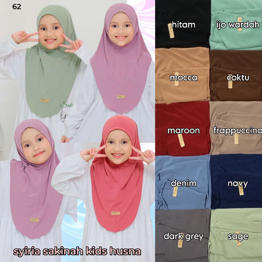 bergo anak jersey sakinah kids | bergo anak nonpad sakinah by husna hijab | husna jilbab
