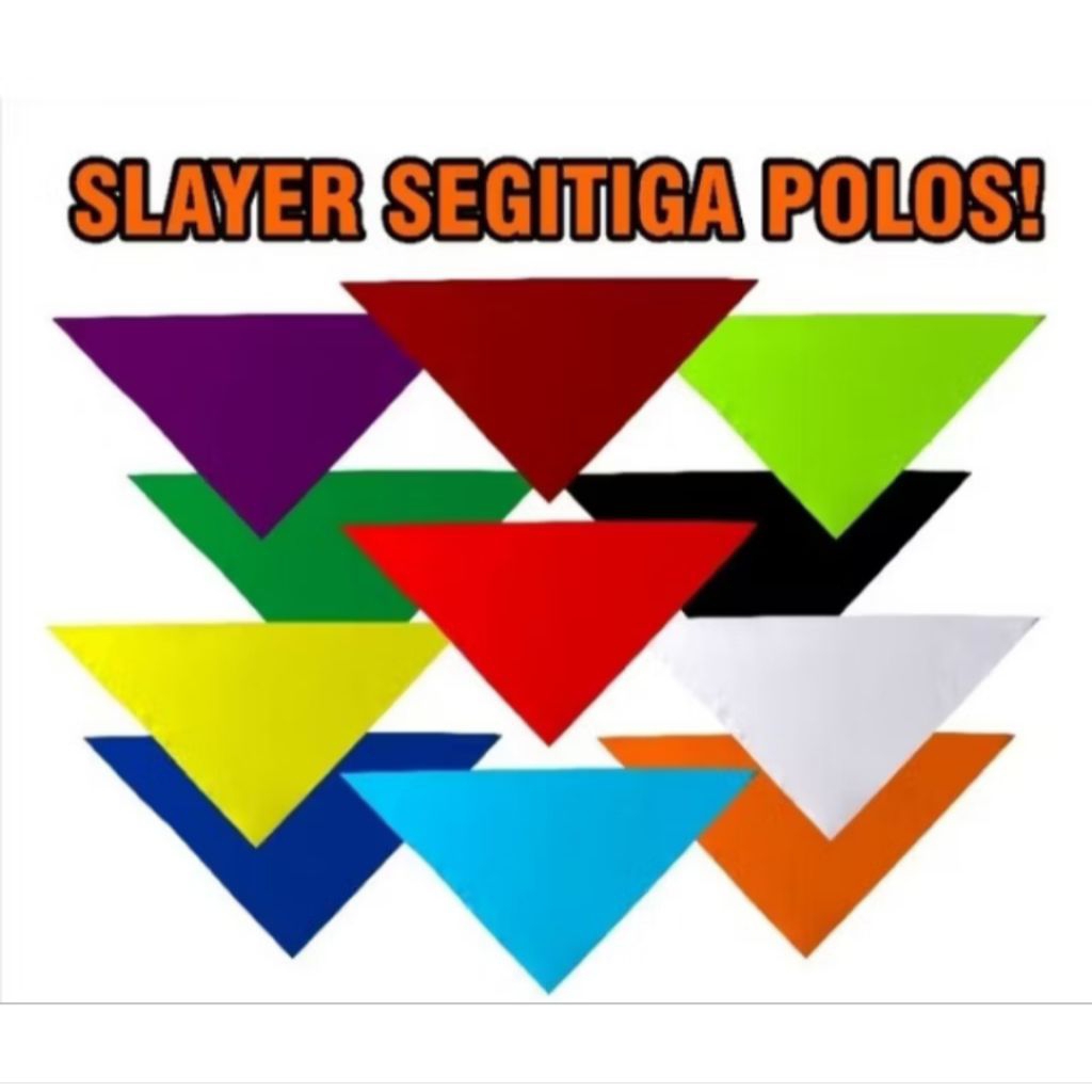 syal segitiga merah dan hitam polos syal paskibraka syal pramuka