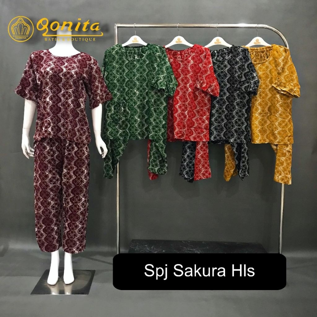Setelan Qonita batik || Spj Sakura Hls || Setelan batik Pekalongan ori || Daster Pekalongan muran
