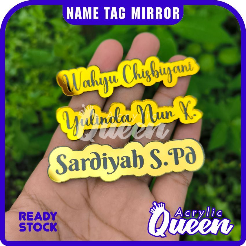 Bros Nama Akrilik / Nama Dada / Name Tag Custom Bros Nama Akrilik / Nama Dada / Name Tag Akrili/ Nam