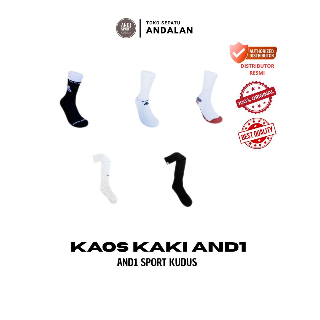 KAOS KAKI AND1 APPAREL BRAND LOKAL