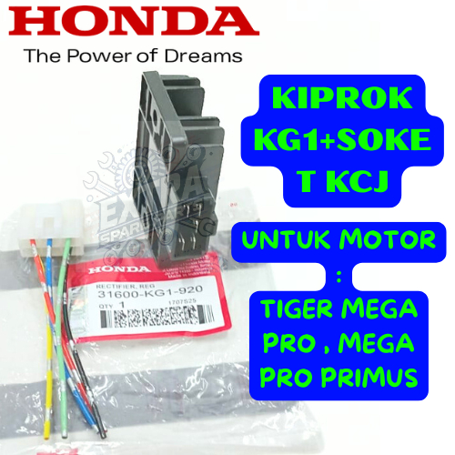 KIPROK KG1+SOKET KCJ HONDA TIGER MEGA PRO MEGA PRO PRIMUS PRESISI ASLI HONDA AHM ORIGINAL 100% ASLI.