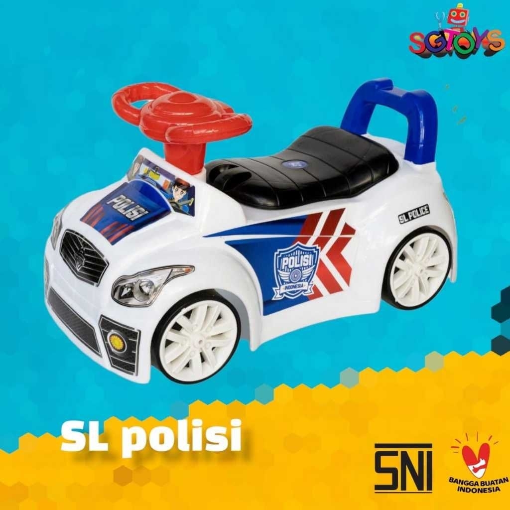Mainan mobil dorong SL polisi/ mainan mobil dorong anak