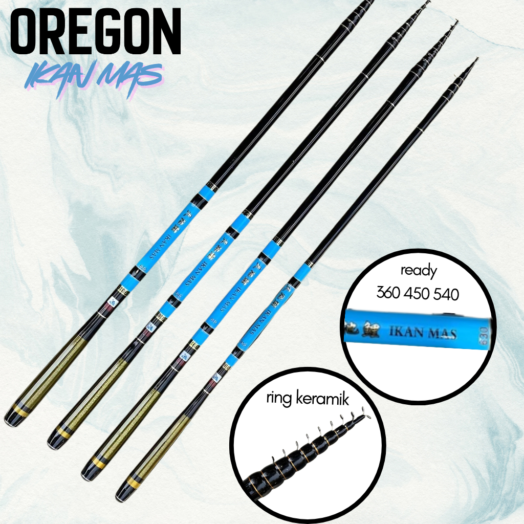 JORAN TEGEK KARBON KOLONG OREGON IKAN MAS 360 450 540 CM TEGEK CUSTOM