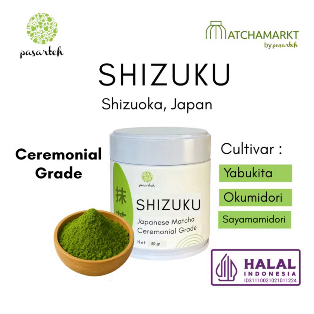 [ pasar teh ] Shizuku Ceremonial Matcha | Matcha Ceremonial Grade | Matcha Shizuoka Japan|Pure Match