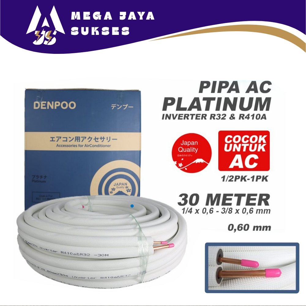 PIPA AC EKONOMI , PLATINUM DAN PREMIUM 1/2PK-1PK DENPOO ASLI PIPA - PER METER