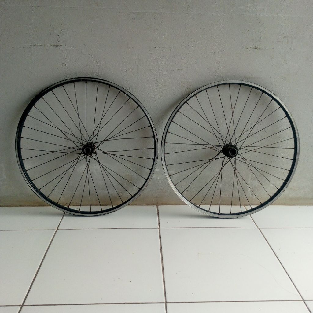 Velg Wheelset Alloy Sepeda 26 inch 1set(2pc depan & belakang) copotan