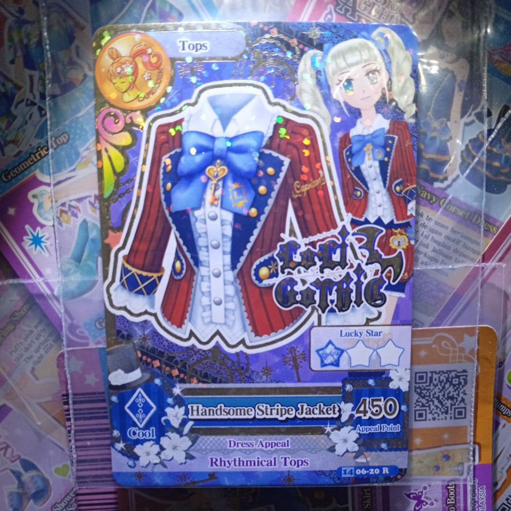 Aikatsu Loli Gothic Capricorn Rare Card Handsome Stripe Jacket