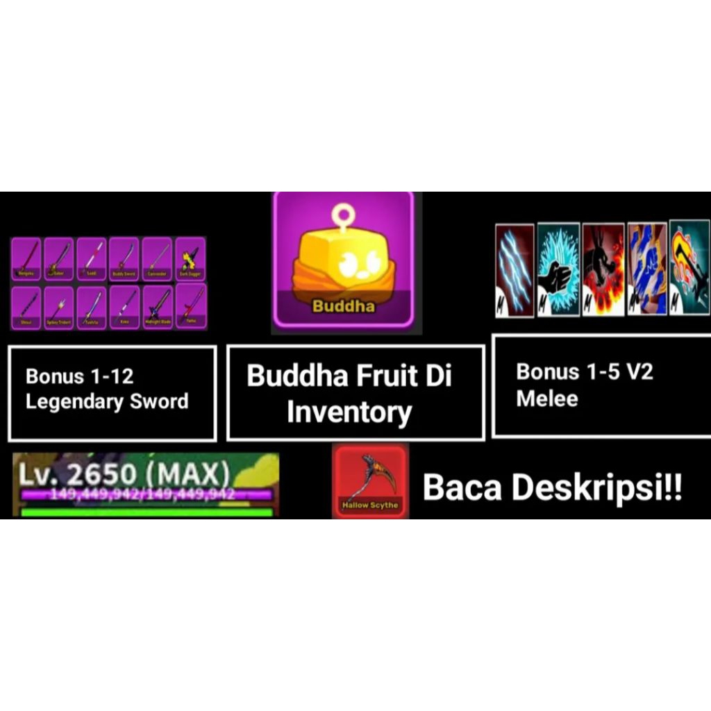 Akun Blox Fruit Buddha Level Max