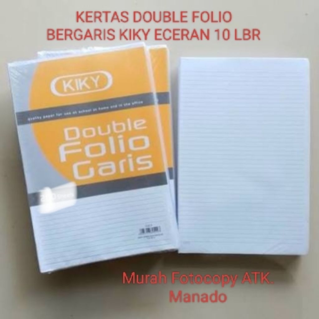 KERTAS DOUBLE FOLIO BERGARIS KIKY ECERAN 10 LBR