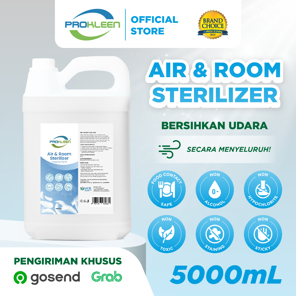 PROKLEEN Fogging Liquid Disinfektan FOOD GRADE Disinfectant 5L GOSEND/GRAB