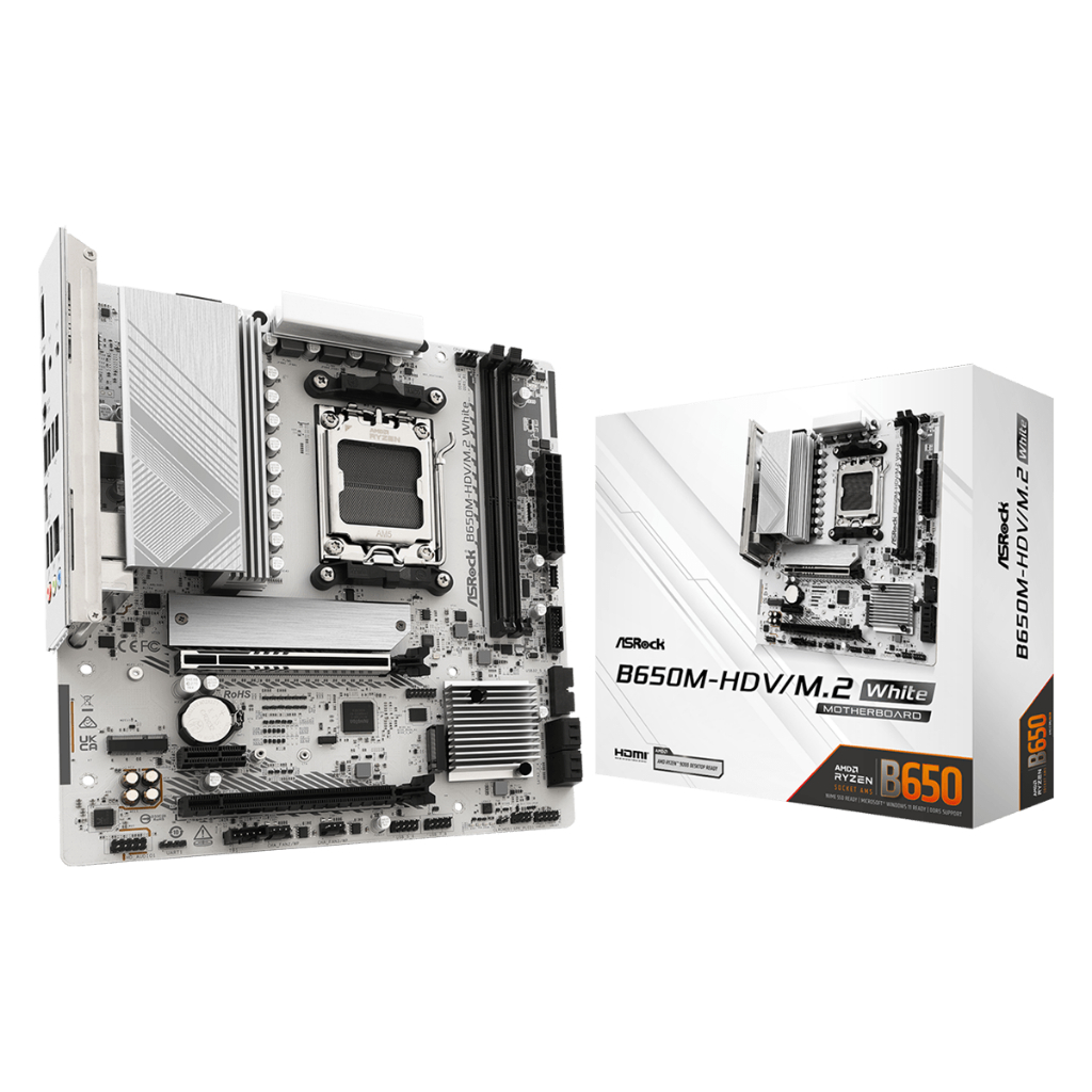 ASRock B650M-HDV/M.2 White (AM5, AMD B650, DDR5)