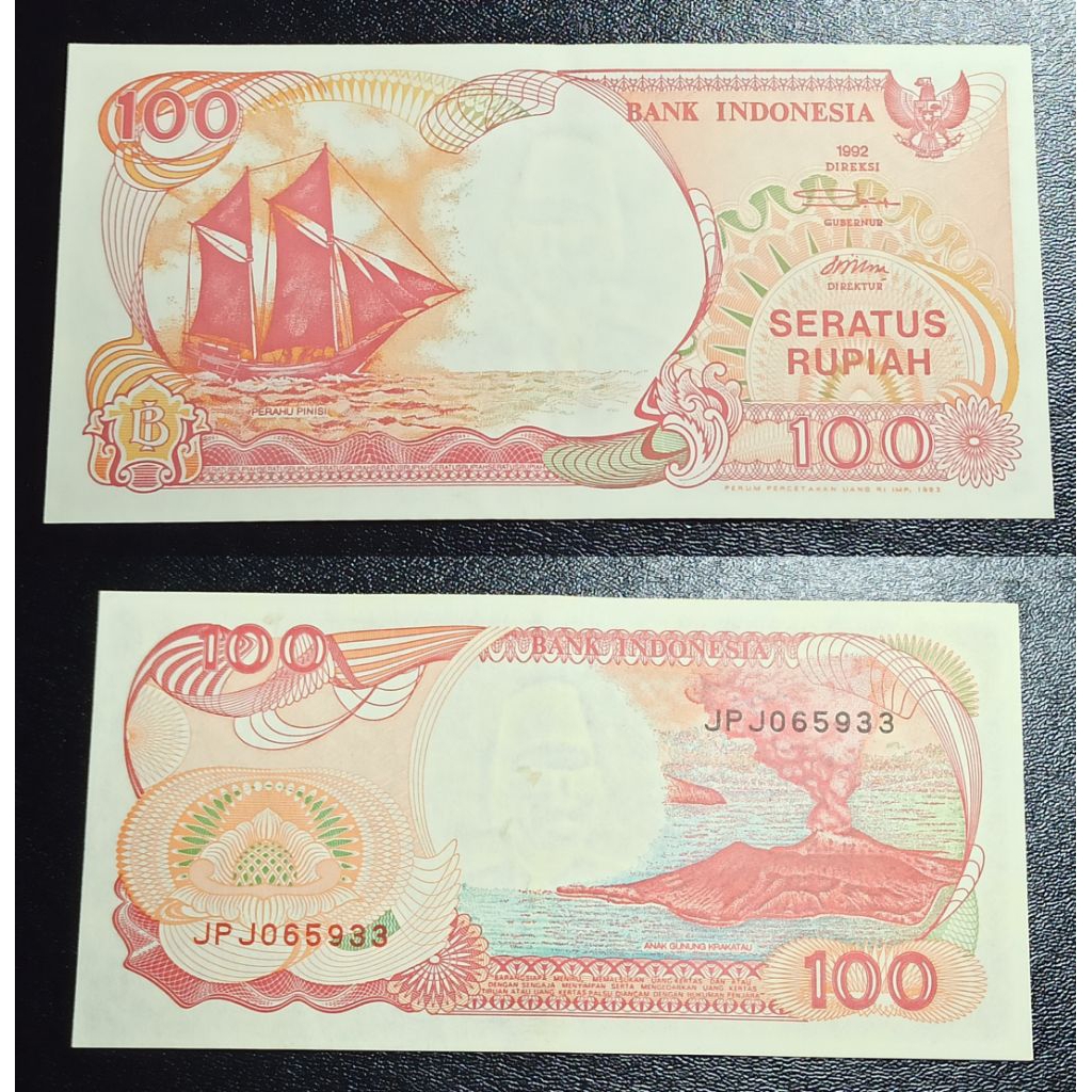 uang kuno Indonesia 100 rp tahun 1992 p2175