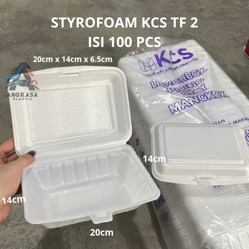 (100 PCS) HARGA MURAH styrofoam nasi MERK KCS / styrofoam bubur / sterofoam bubur / sterofoam makan 