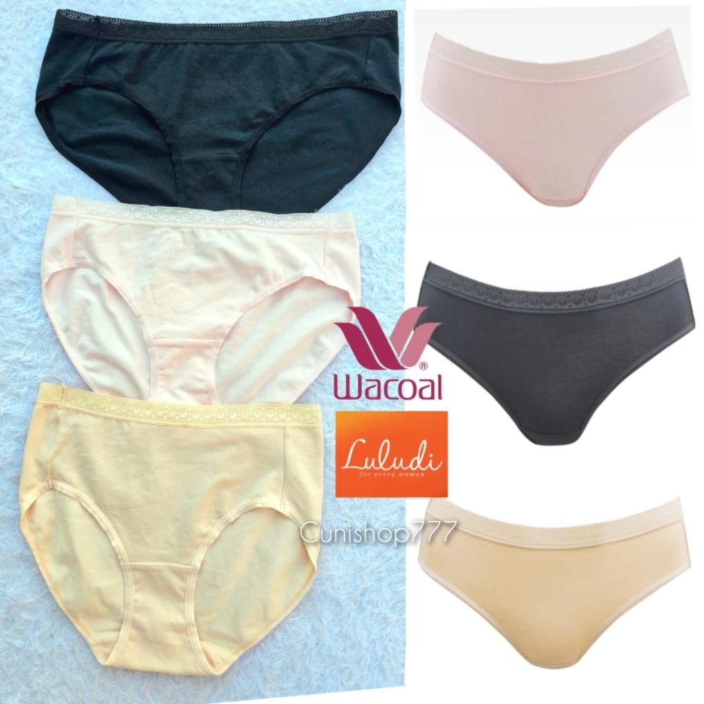 PANTY LULUDI by WACOAL BASIC MINI MIDI M L LL EL XL XXL KATUN LP 6005 LP 6006 CD CELANA DALAM WANITA