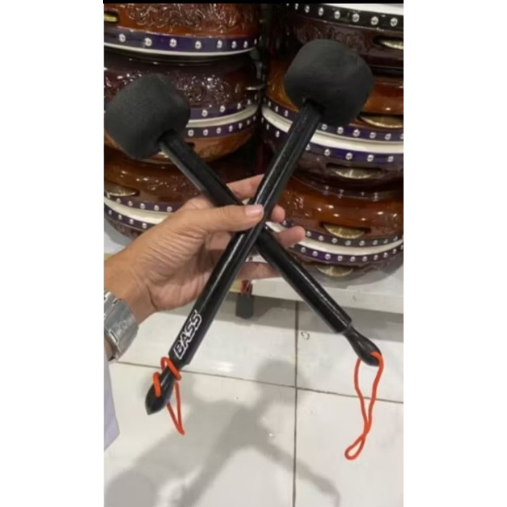 Stik hadroh kayu mahoni , satu pasang