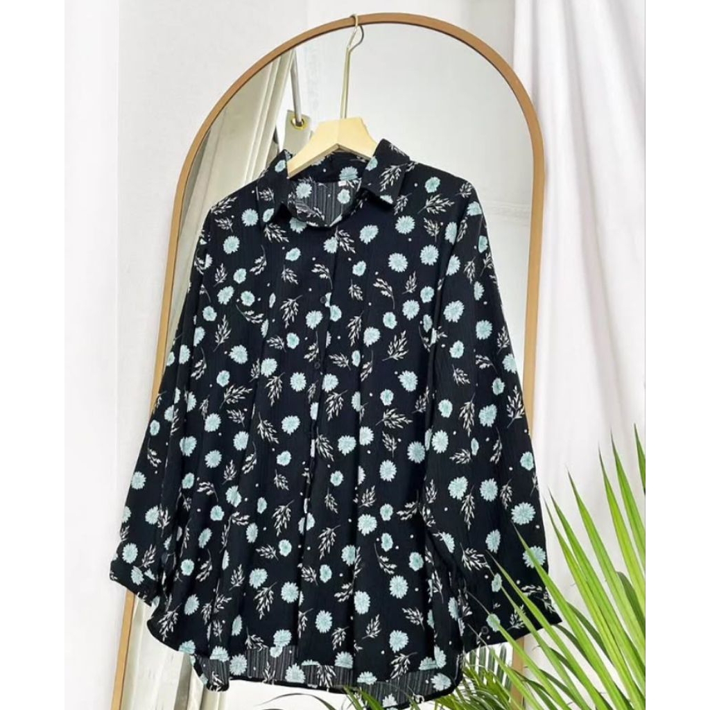 OPHELIA FLOWER CRINKLE JUMBO/KEMEJA CRINKLE BIGSIZE