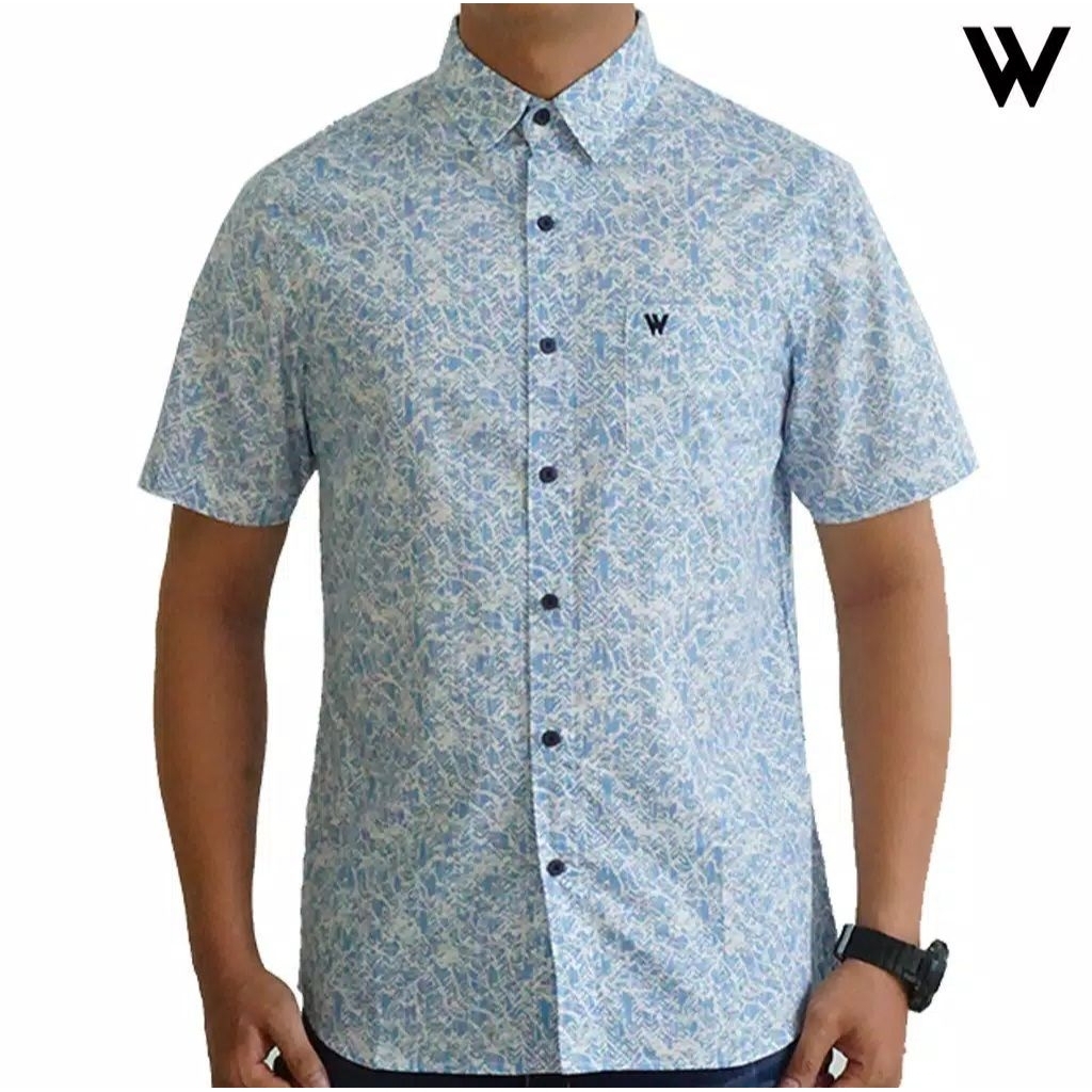 Kemeja WALRUS STUDIO Motif Daun