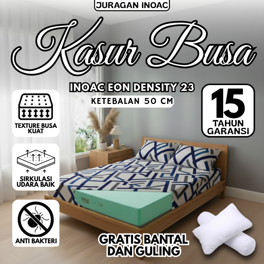 [BEST SELLER] Kasur Busa INOAC EON DENSITY 23 Original Tebal 50 cm Garansi 15 Tahun Awet