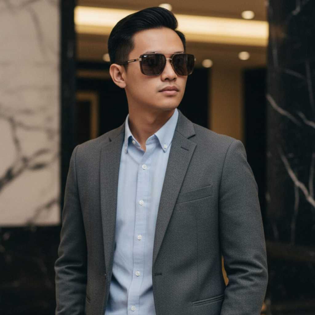 CARTIER Kacamata Hitam Minus Pria Frame Retro Aviator Kaca Mata Tony Stark Anti Silau