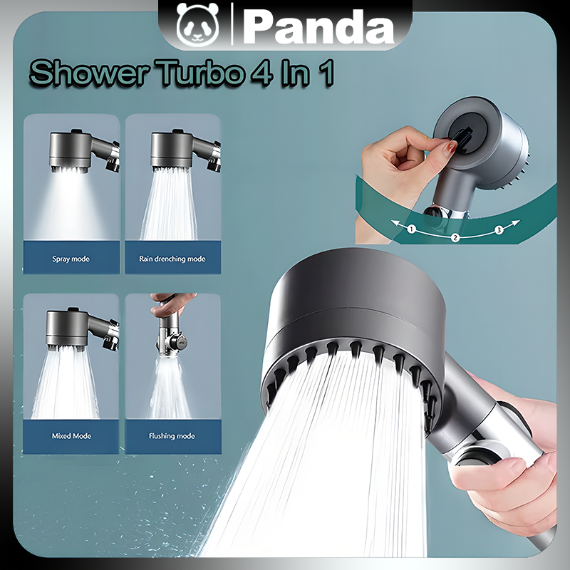 Kepala Shower Turbo Bertekanan Tinggi Shower Adjustable Massage