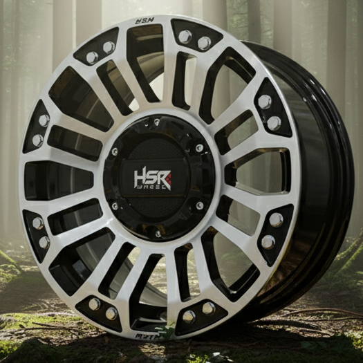 VELG MOBIL GRANDMAX LUXIO APV ARENA KIJANG AVANZA - HSR MYTH05 R14 BLACK POLISHED VELG OFFROAD