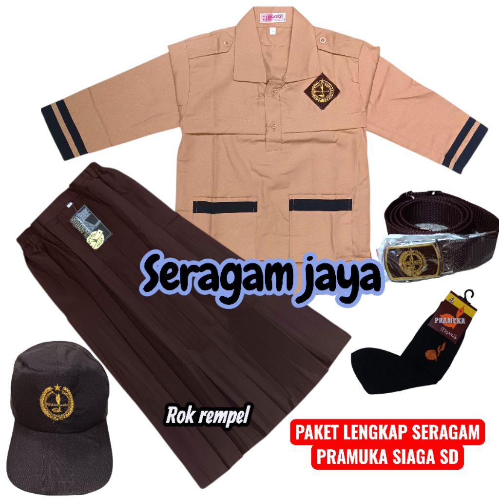 Seragam pramuka siaga perempuan,Seragam pramuka anak sd perempuan,Baju seragam pramuka sd cewek