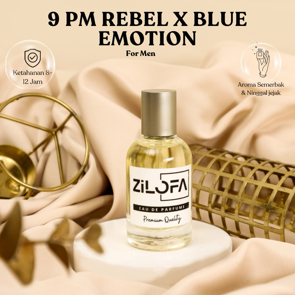 PARFUM COWO “ 9 PM REBEL MIX BLUE EMOTION”