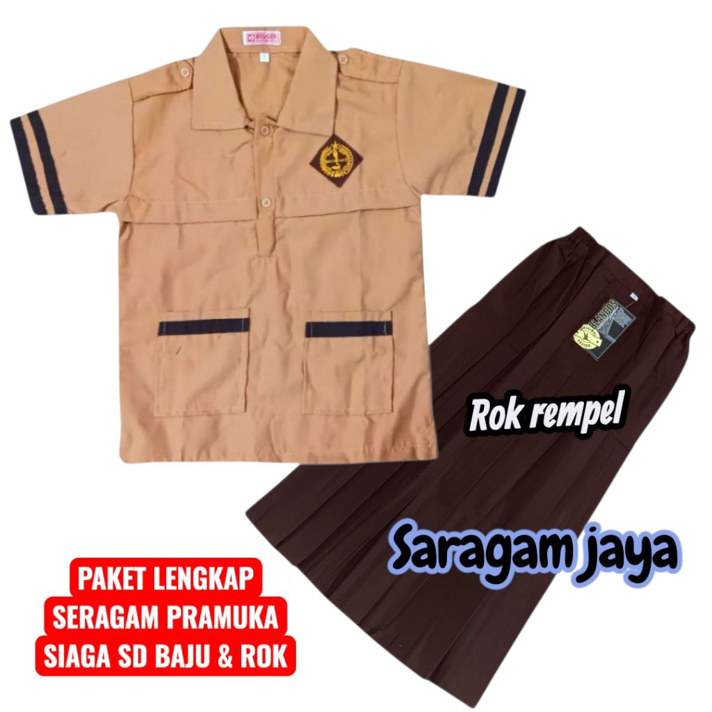 Set pramuka sd perempuan,Seragam pramuka siaga sd,Rok pramuka sd perempuan