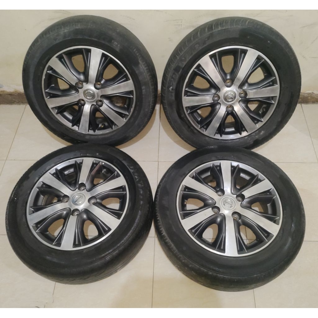 Velg R15 oem Livina hws black polish sets (4velg+ban)