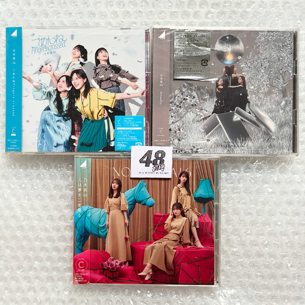 [BUNDLE 3 SET] Nogizaka46 27th Single - Gomen ne, Fingers Crossed Type C, 29th Single - Actually Typ