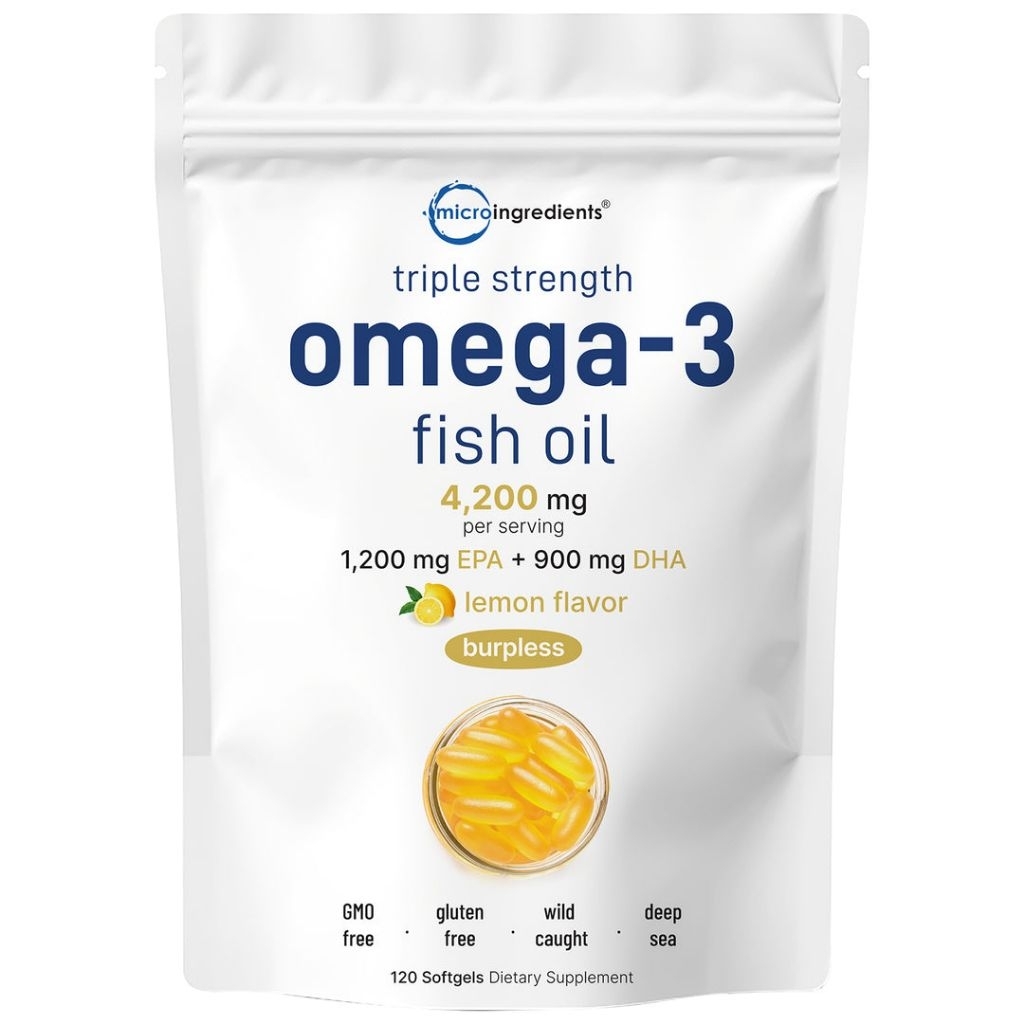 FLASHSALE MICRO INGREDIENTS OMEGA 3 FISH OIL 4200MG Per Serving 1200MG EPA + 900MG DHA Original impo
