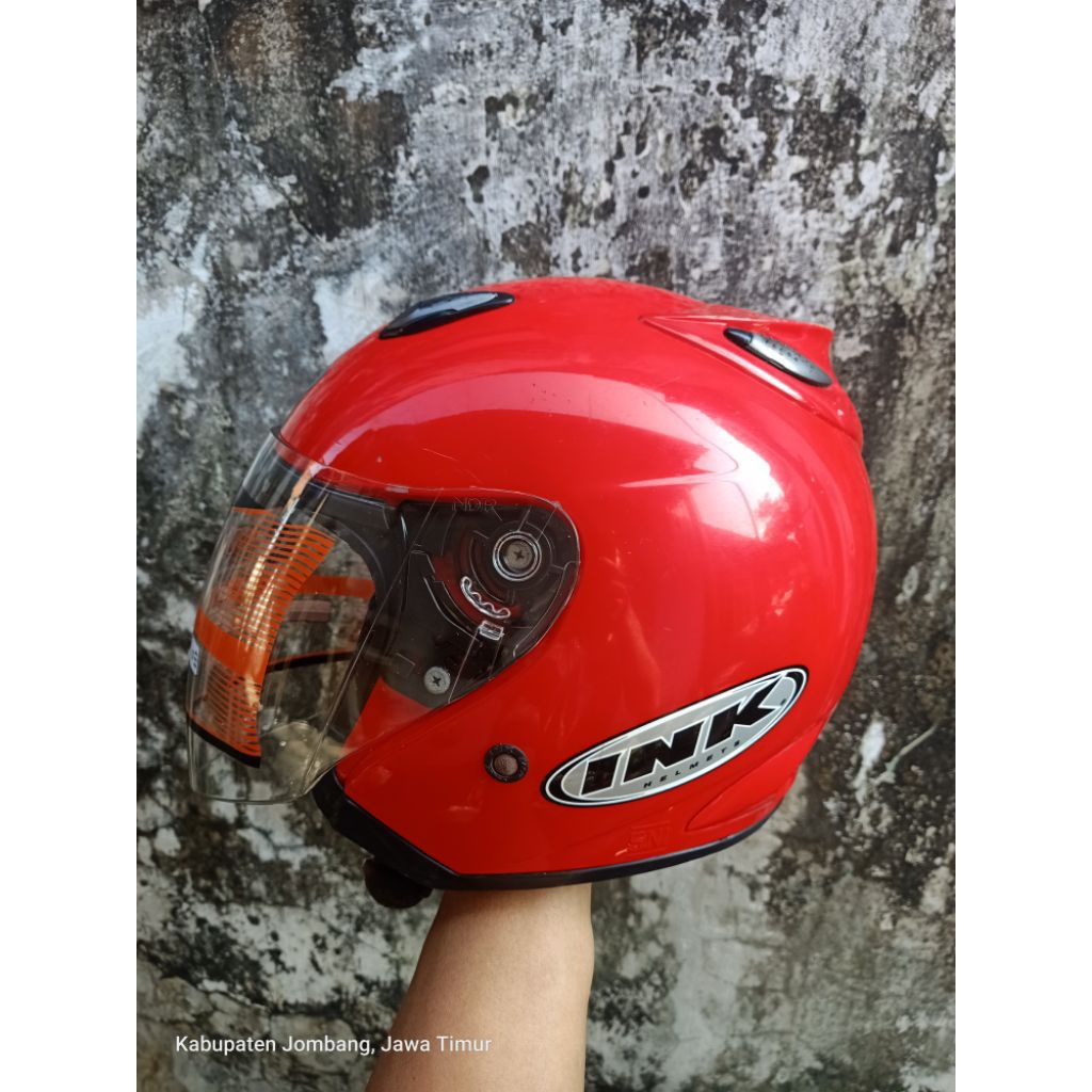 Helm INK CENTRO ORI MERAH BEKAS SNI
