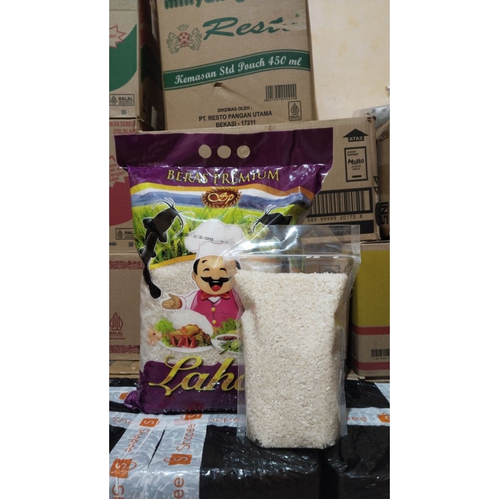 Beras Lahap Premium 1 Liter – Kemasan Plastik Pouch Rapi & Higienis