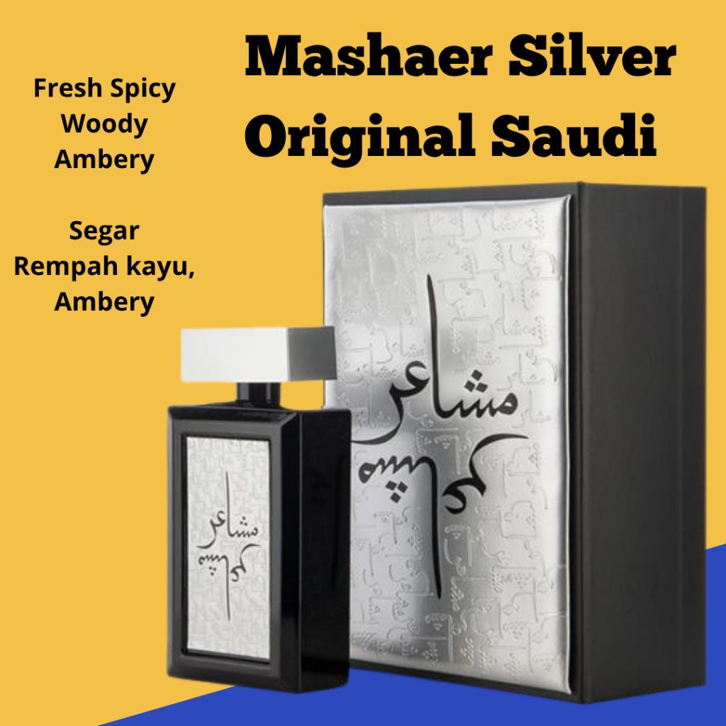 Parfum MASHAEIR GOLD / MASHAER SILVER / MASHAER OUD by Oud Elite 100ml / Parfum Arab Saudi Original