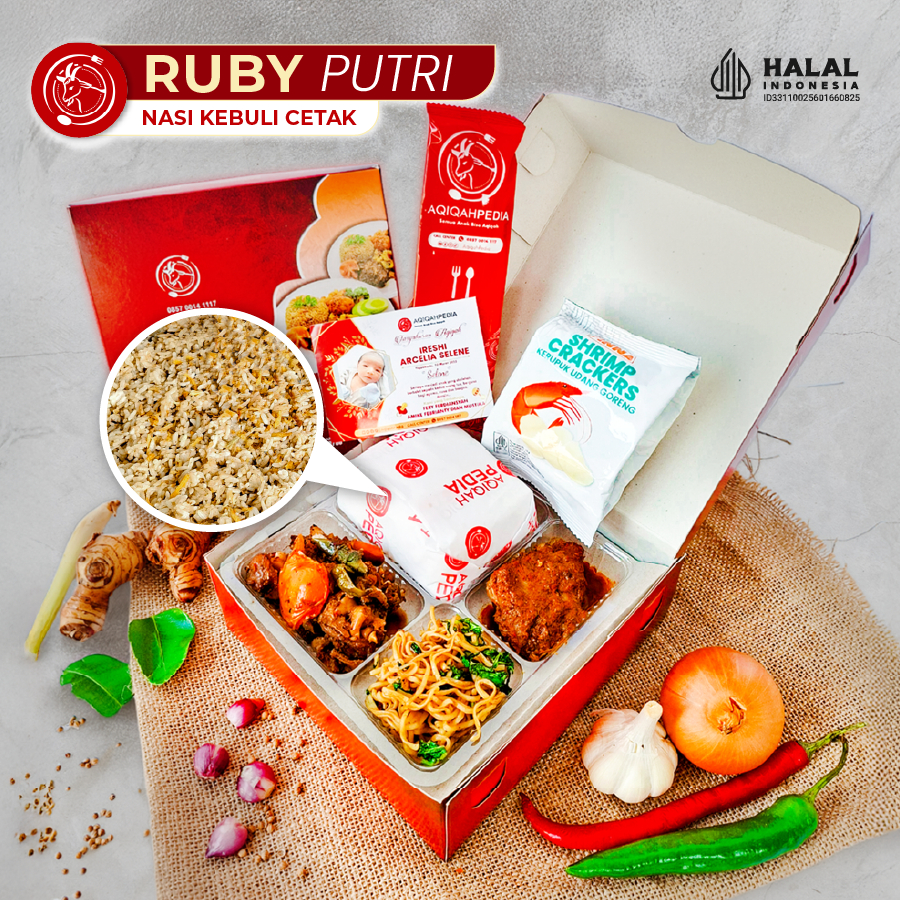 Aqiqah Pedia - Paket Ruby Putri Nasi Kebuli Cetak