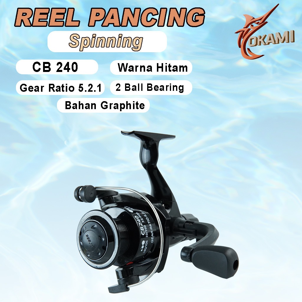 Reel Casting Pancing Elegan Kuat Anti Karat & Putaran Halus Maksimal - CB240