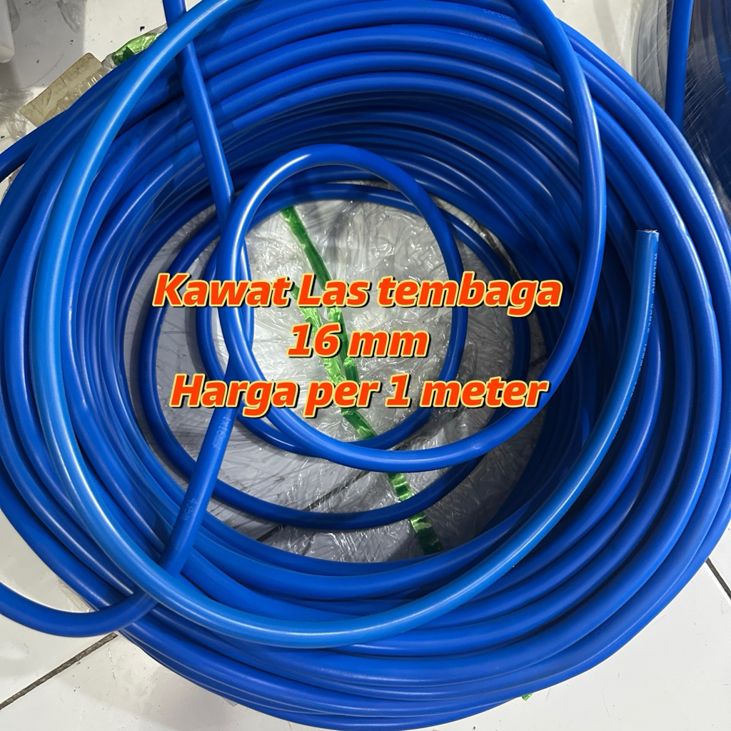 Kabel las 16 mm tembaga kabel mesin las listrik 16mm meteran