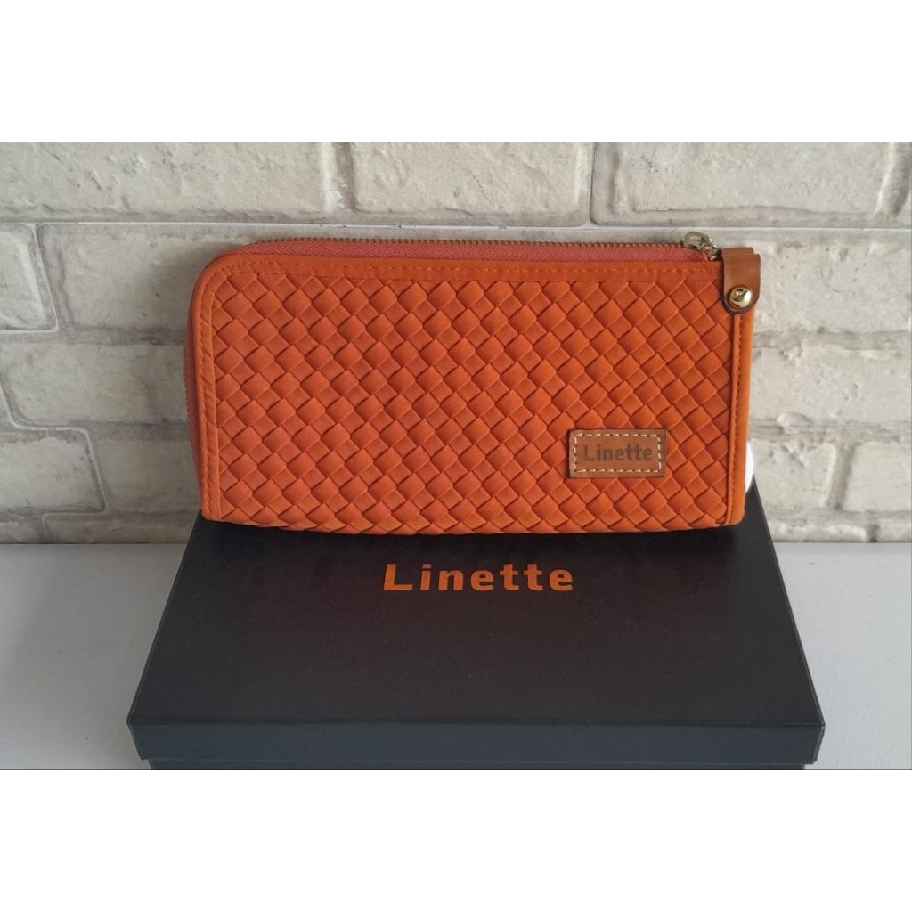 Linette iris wallet | dompet panjang wanita| dompet anyam