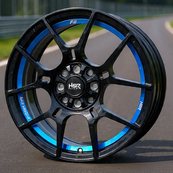 Velg Mobil HSR Ring 16 Lebar 6.5 Rata Model  Baru Hsr Fe 06 Pcd 4x100 / 114.3