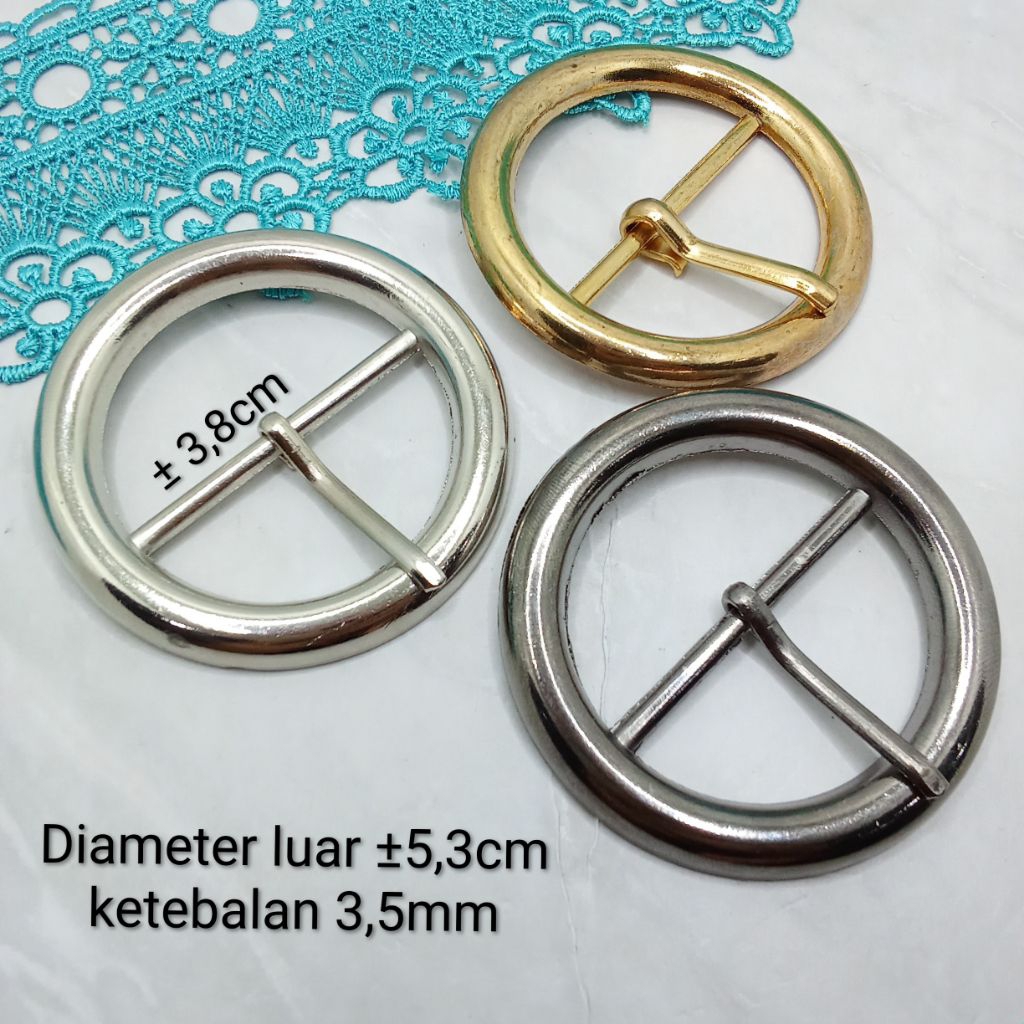1 PCS BUCKLE BULAT,BAKEL RING TUSUK,GESPER IKAT PINGGANG,GESPER TAS