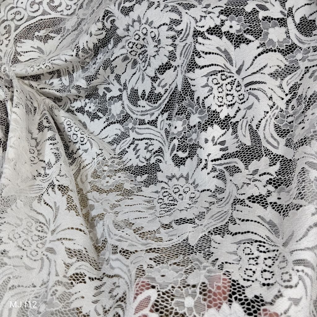 Kain Brokat Katun Stretch / Harga 0.5m /Kain Brokat Katun Stretch Meteran / Bahan Brokat Katun Stret