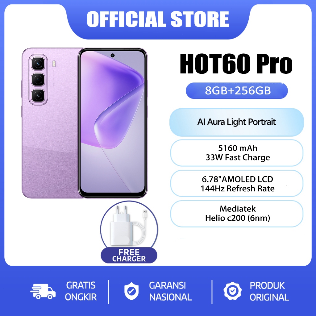 Hot 60 Pro 8/256GB Hot 60 50MP 6.78 inch Hot 60i 5160mAh 144Hz Infinix