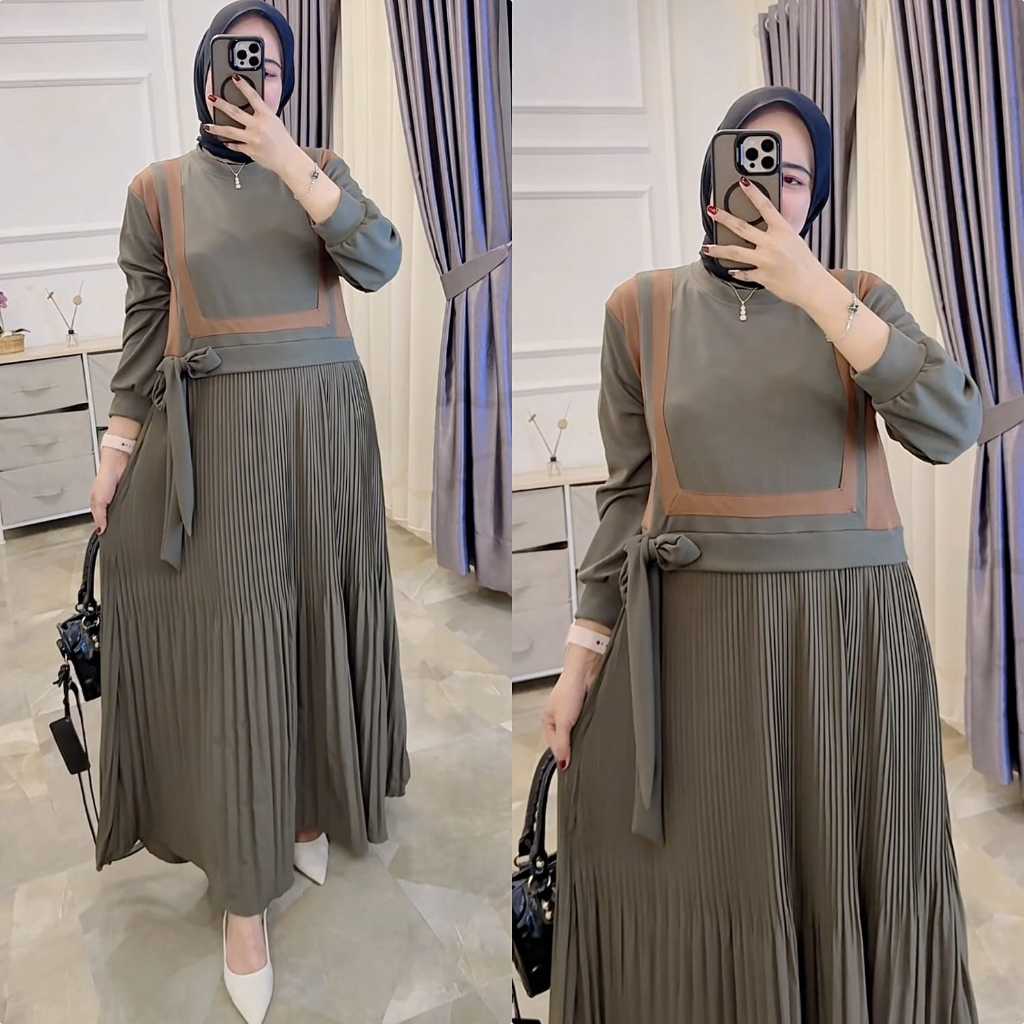 DRESS/MIDI KNIT DRESS ISABEL MIYA NANA SISSY MELIFA  TANARU LOWE ERFINA FASHION REMAJA TREND