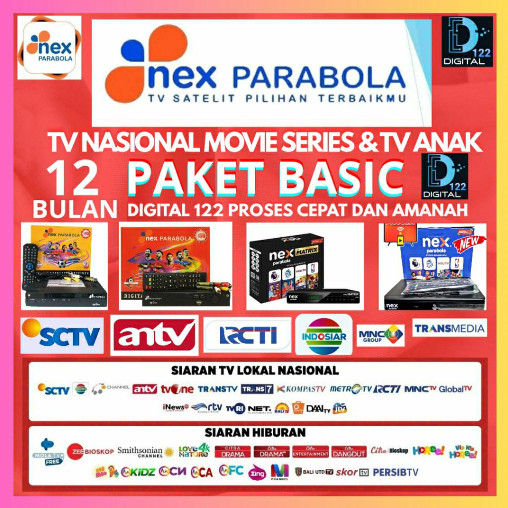 paket NEX PARABOLA basic+kids 1tahun