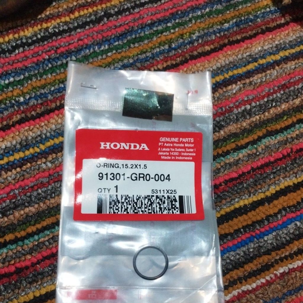 91301-GR0-004 O-Ring,15.2X1.5 BeAT eSP K81 & Scoopy eSP K93
