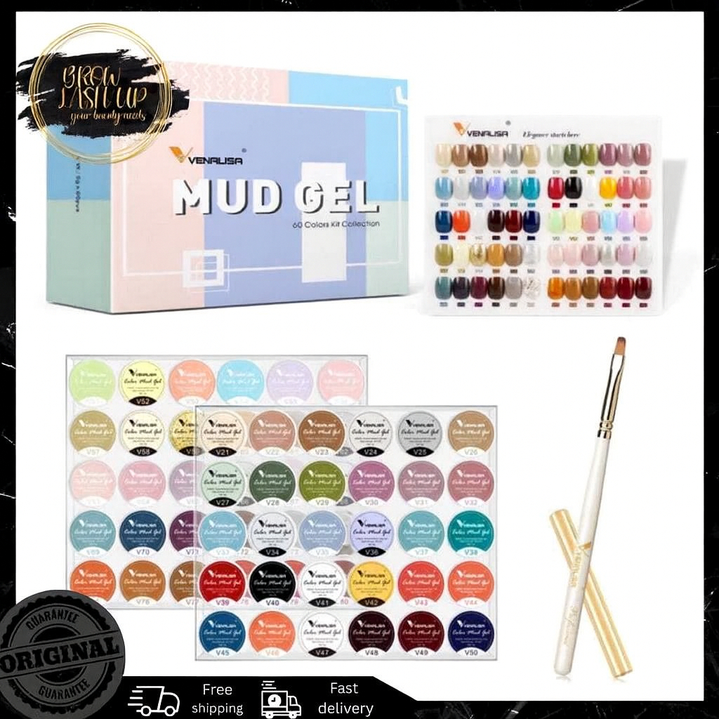 1Set 60Pcs Venalisa Mud Gel Nude Painting / Gel Painting Venalisa Set / Gel Liner UV Gel Polish 5ML